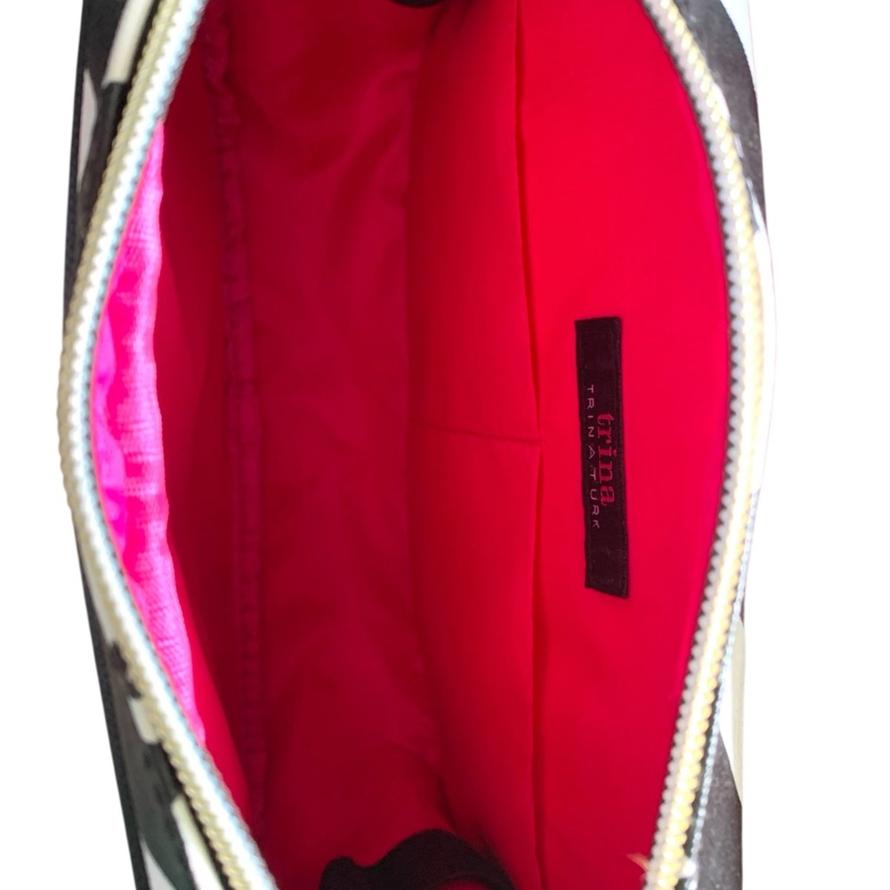 Trina Turk Black White Hot Pink Toiletries Bags with Geometric Design - Picture 6 of 6